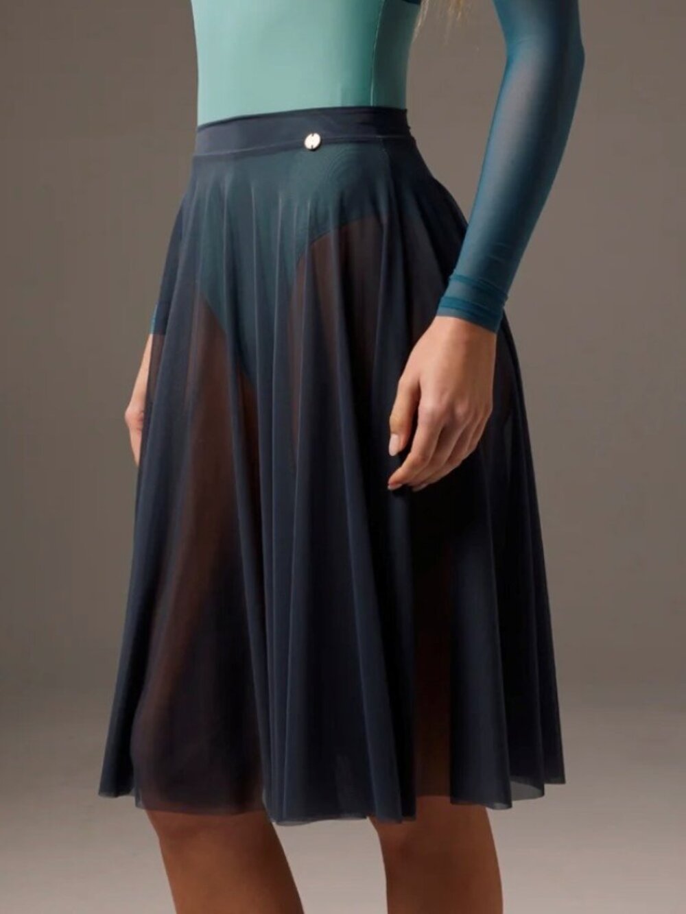 Beautiful black Bodile nylon and elastane mesh ballet skirt size xs/s - Picture 2 of 6
